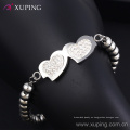 Pulsera-6-xuping joyería de acero inoxidable, pulseras con cuentas de corazón indio